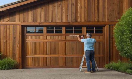 how to paint garage door like wood