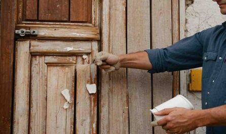 how to remove paint from wood door
