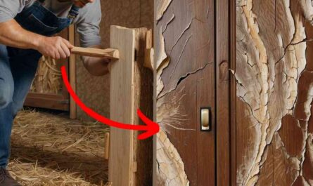 how to repair split wood door