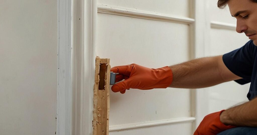 How to Repair a Door Frame With Wood Filler