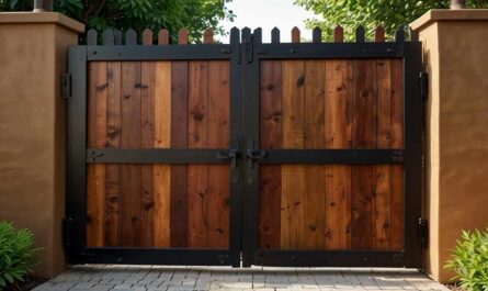 how to build a wooden gate door