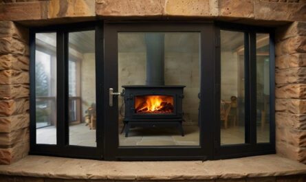 how to clean glass on a wood burner doors