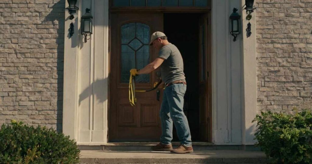 how to fix a sagging exterior door