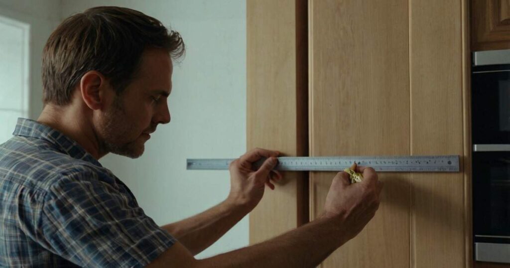 measure the cabinet door